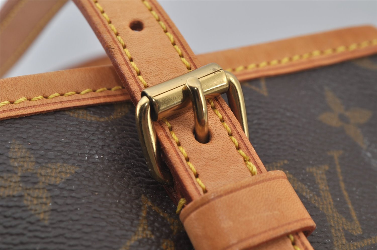 Authentic Louis Vuitton Monogram Bucket PM Shoulder Tote Bag M42238 Junk 5881J