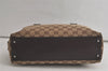 Authentic GUCCI Hand Boston Bag Purse GG Canvas Leather 113009 Brown 5881K