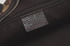Authentic GUCCI Hand Boston Bag Purse GG Canvas Leather 113009 Brown 5881K