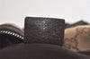 Authentic GUCCI Hand Boston Bag Purse GG Canvas Leather 113009 Brown 5881K