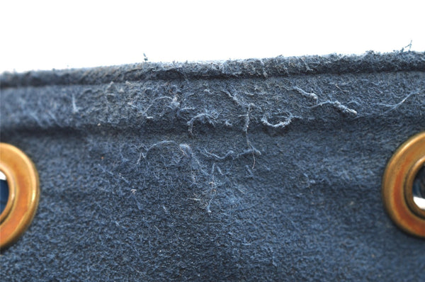 Authentic Louis Vuitton Epi Petit Noe Shoulder Drawstring Bag M44105 Blue 5883I