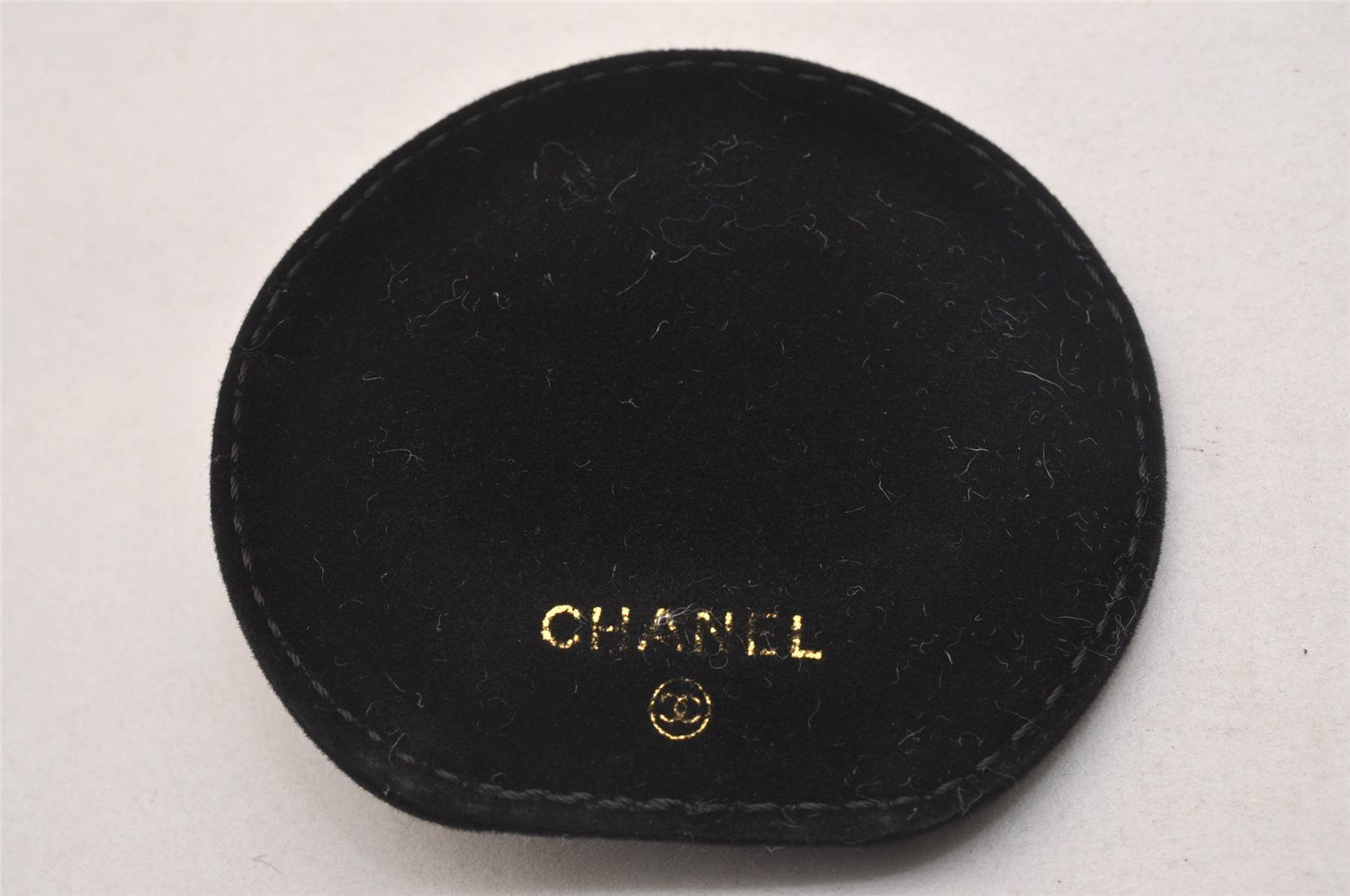 Authentic CHANEL Vintage Caviar Skin CoCo Mark Accessory Box Pouch White 5884J