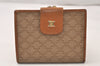 Authentic CELINE Macadam Blason Pattern Bifold Wallet PVC Leather Beige 5884K