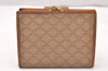 Authentic CELINE Macadam Blason Pattern Bifold Wallet PVC Leather Beige 5884K