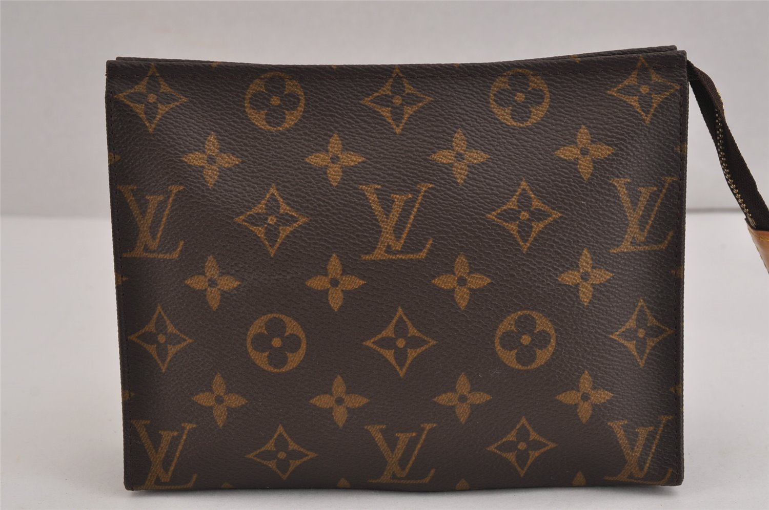 Authentic Louis Vuitton Monogram Poche Toilette 19 M47544 Cosmetics Pouch 5885J