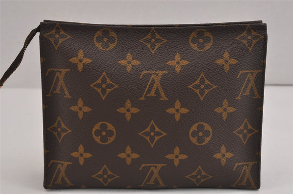 Authentic Louis Vuitton Monogram Poche Toilette 19 M47544 Cosmetics Pouch 5885J