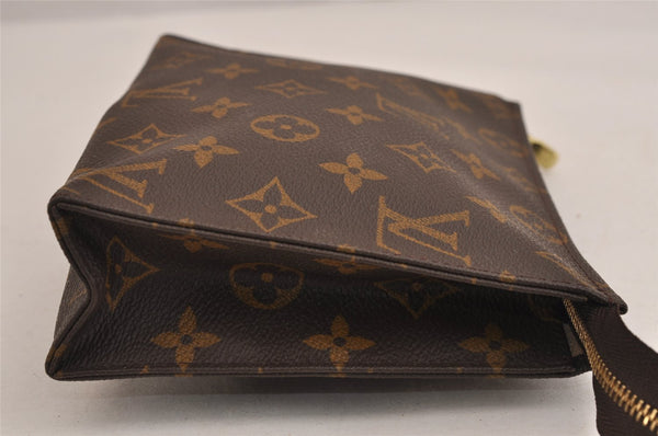 Authentic Louis Vuitton Monogram Poche Toilette 19 M47544 Cosmetics Pouch 5885J