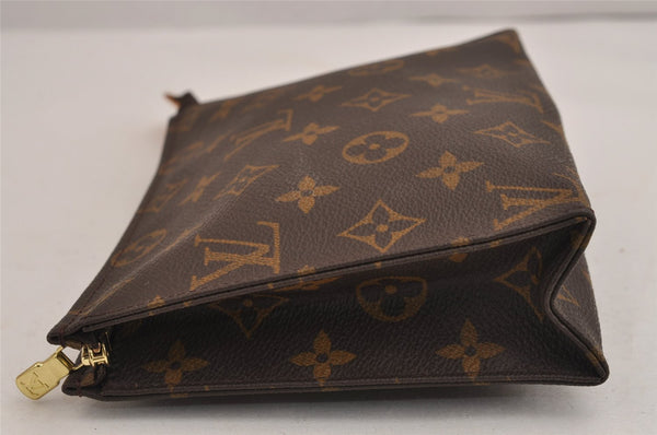 Authentic Louis Vuitton Monogram Poche Toilette 19 M47544 Cosmetics Pouch 5885J