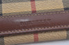 Authentic BURBERRY Vintage Nova Check Long Wallet Purse PVC Leather Beige 5885K