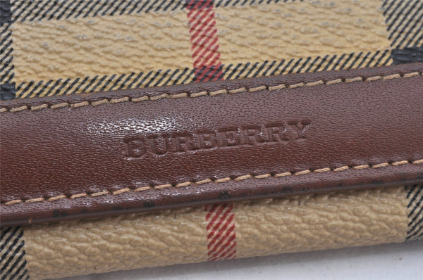 Authentic BURBERRY Vintage Nova Check Long Wallet Purse PVC Leather Beige 5885K