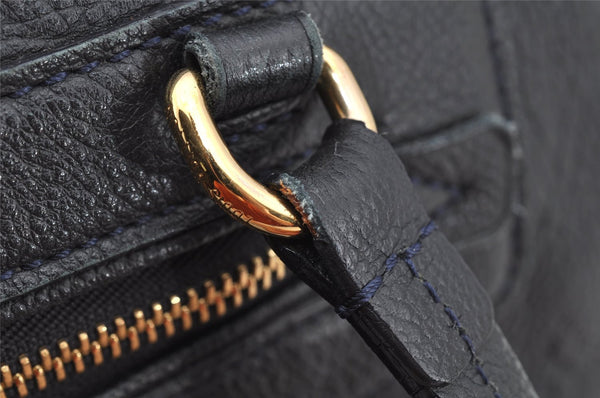Auth Louis Vuitton Monogram Empreinte Lumineuse PM Tote Bag Navy M93410 LV 5886I