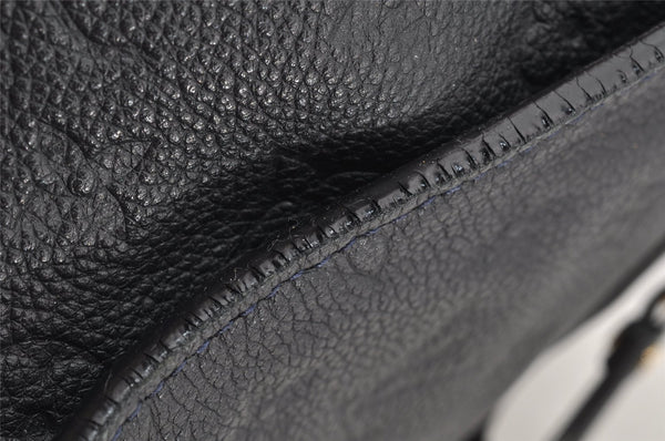 Auth Louis Vuitton Monogram Empreinte Lumineuse PM Tote Bag Navy M93410 LV 5886I