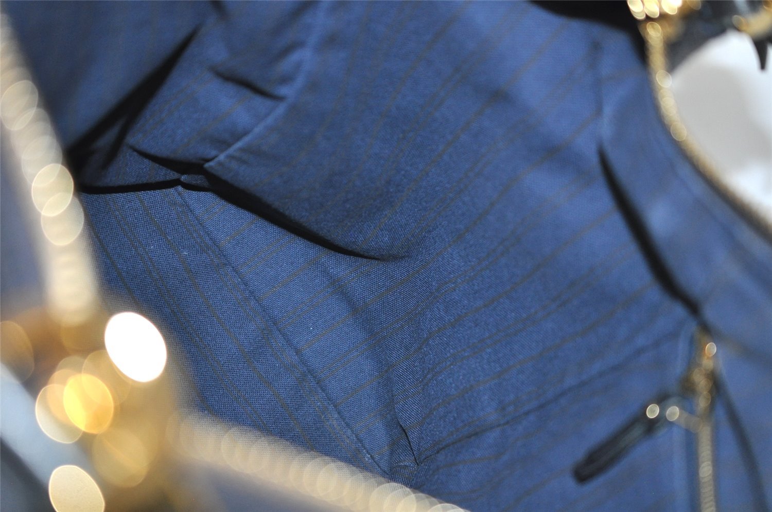 Auth Louis Vuitton Monogram Empreinte Lumineuse PM Tote Bag Navy M93410 LV 5886I