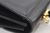 Authentic Salvatore Ferragamo Gancini Leather 2Way Shoulder Bag Black 5886J