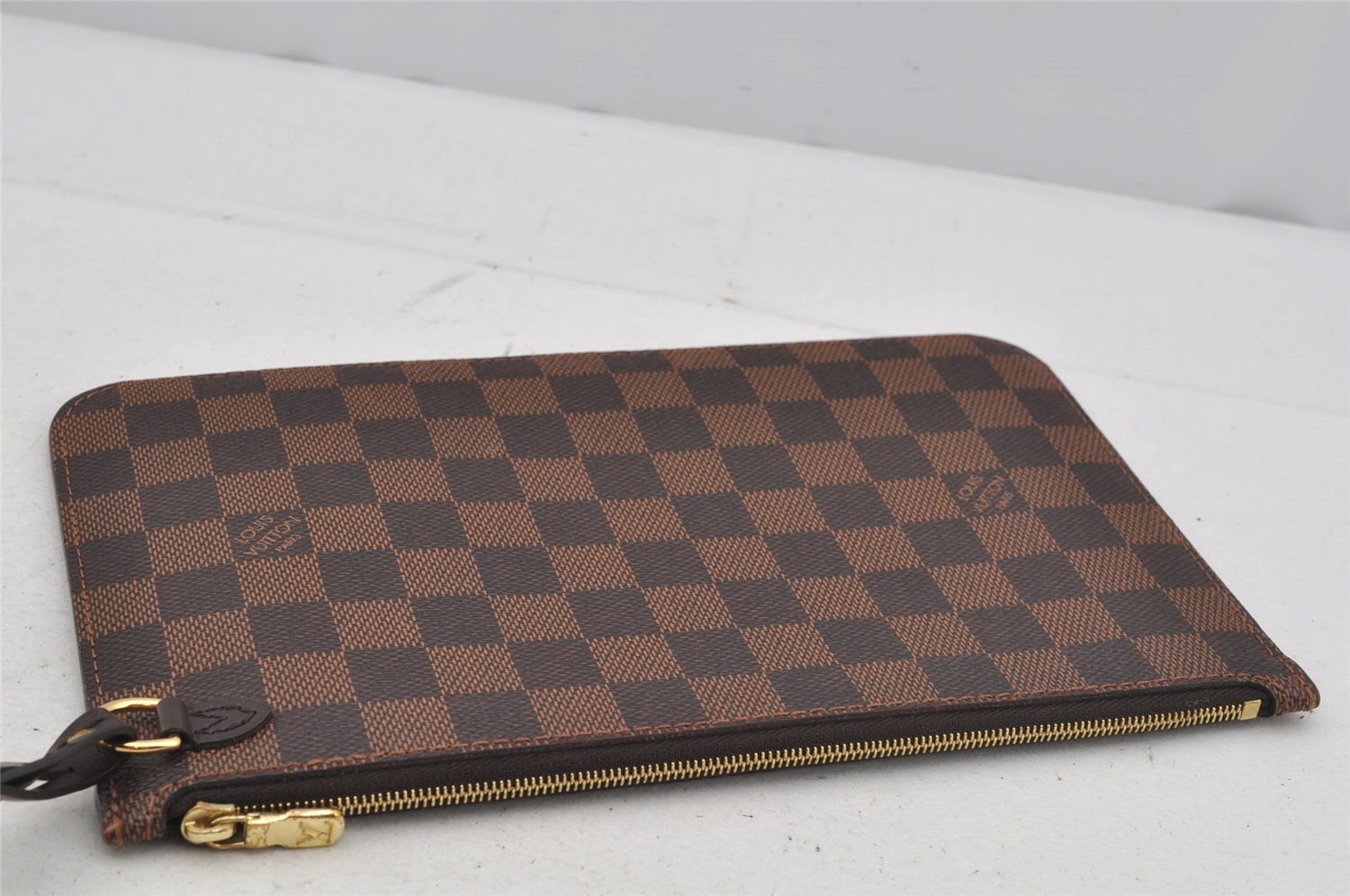 Authentic Louis Vuitton Damier Neverfull Pouch Purse Clutch Bag LV 5887J