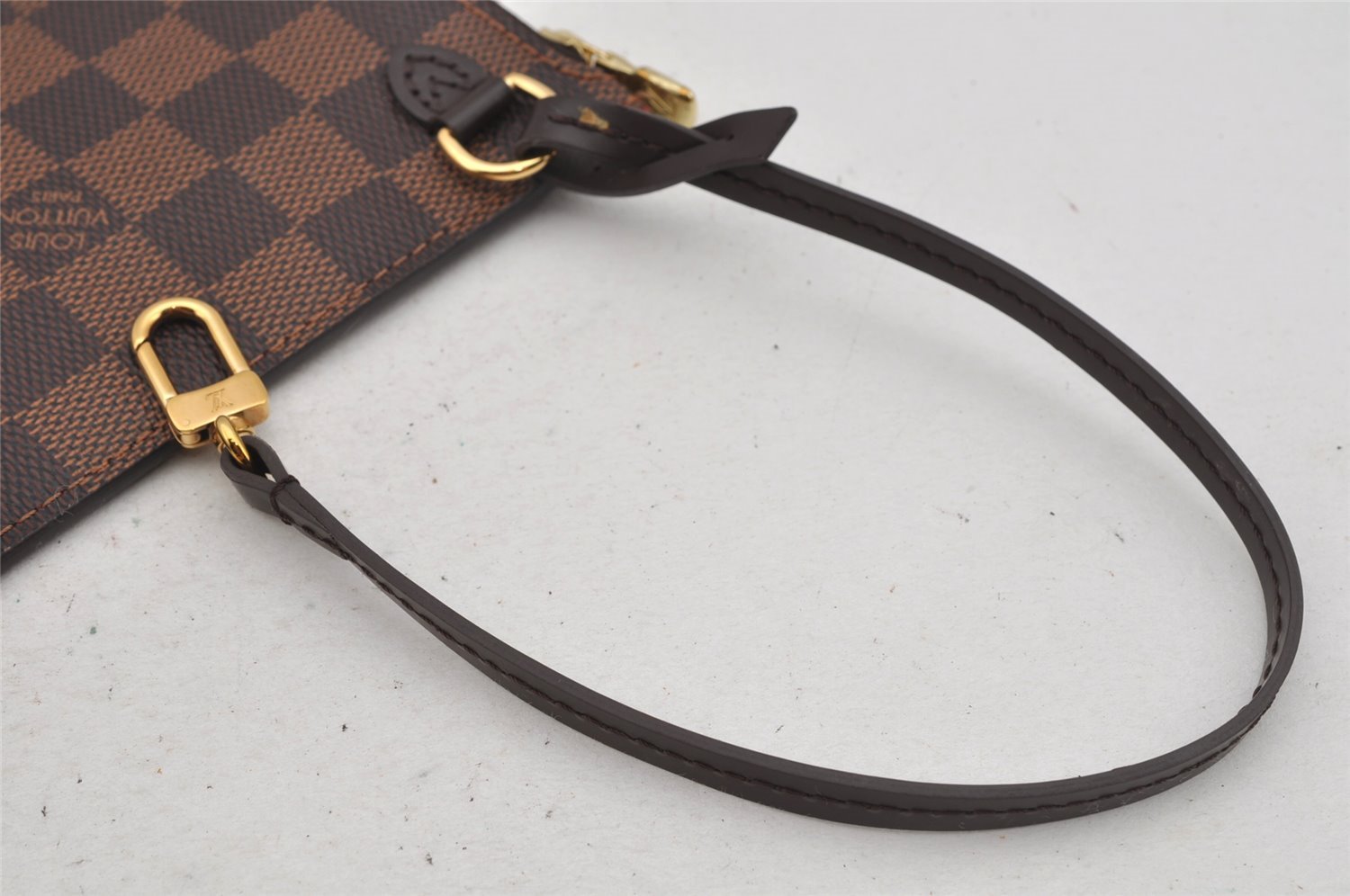 Authentic Louis Vuitton Damier Neverfull Pouch Purse Clutch Bag LV 5887J