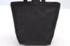 Authentic CELINE Vintage Hand Bag Pouch Purse Nylon Black Box 5888I