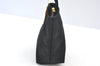 Authentic CELINE Vintage Hand Bag Pouch Purse Nylon Black Box 5888I