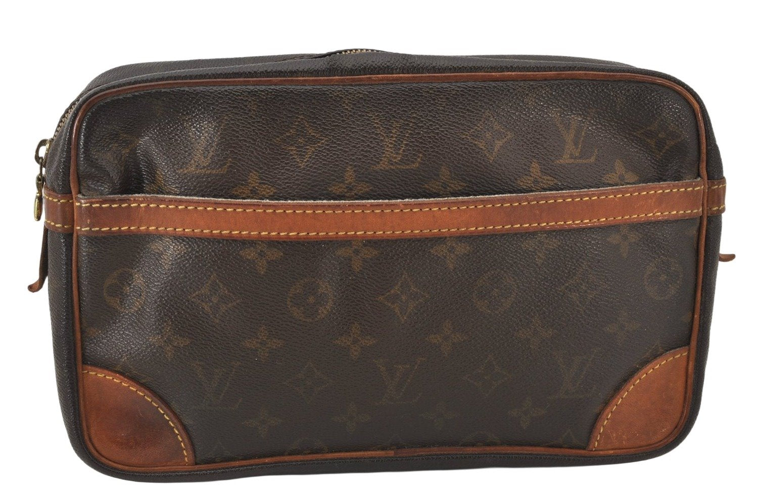 Authentic Louis Vuitton Monogram Compiegne 28 Clutch Hand Bag M51845 LV 5888K