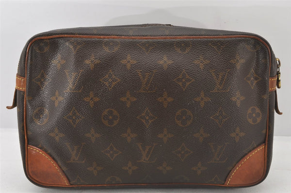 Authentic Louis Vuitton Monogram Compiegne 28 Clutch Hand Bag M51845 LV 5888K