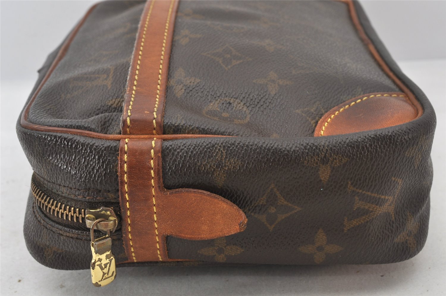 Authentic Louis Vuitton Monogram Compiegne 28 Clutch Hand Bag M51845 LV 5888K