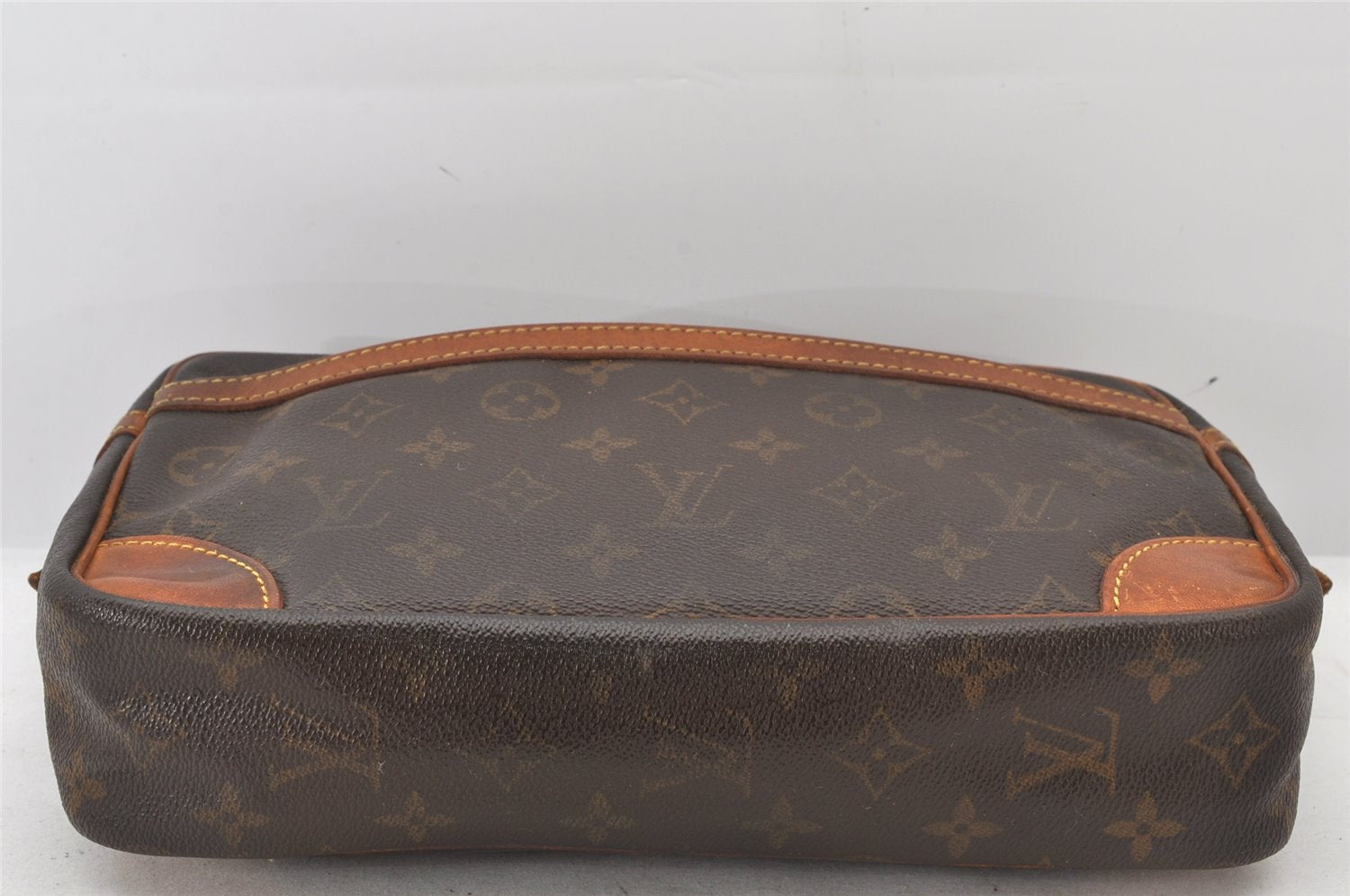 Authentic Louis Vuitton Monogram Compiegne 28 Clutch Hand Bag M51845 LV 5888K