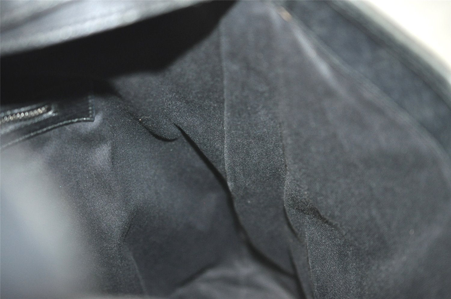 Authentic GUCCI Jackie Vintage Shoulder Bag GG Canvas Leather 109190 Black 5889I