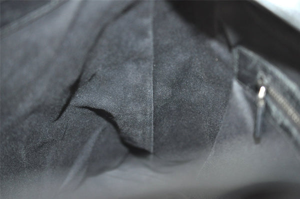 Authentic GUCCI Jackie Vintage Shoulder Bag GG Canvas Leather 109190 Black 5889I