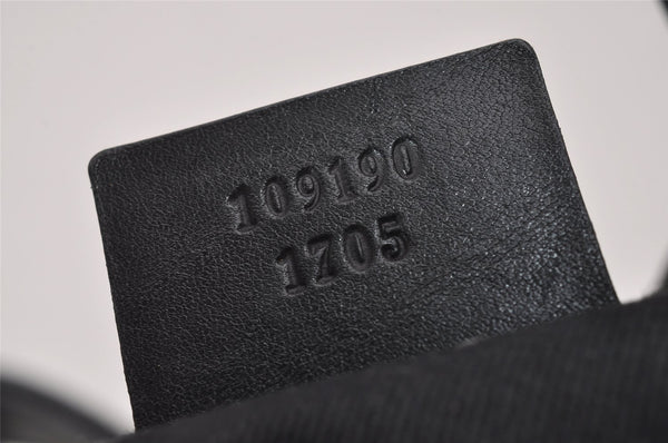 Authentic GUCCI Jackie Vintage Shoulder Bag GG Canvas Leather 109190 Black 5889I