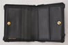 Authentic MIU MIU Vintage Matelasse Leather Bifold Wallet Purse Black 5889K