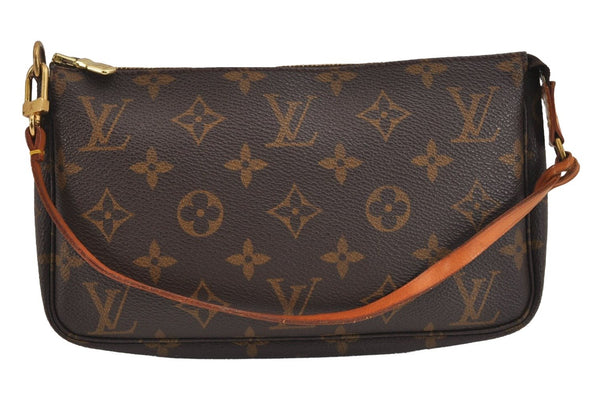 Authentic Louis Vuitton Monogram Pochette Accessoires Pouch M51980 LV 5890J