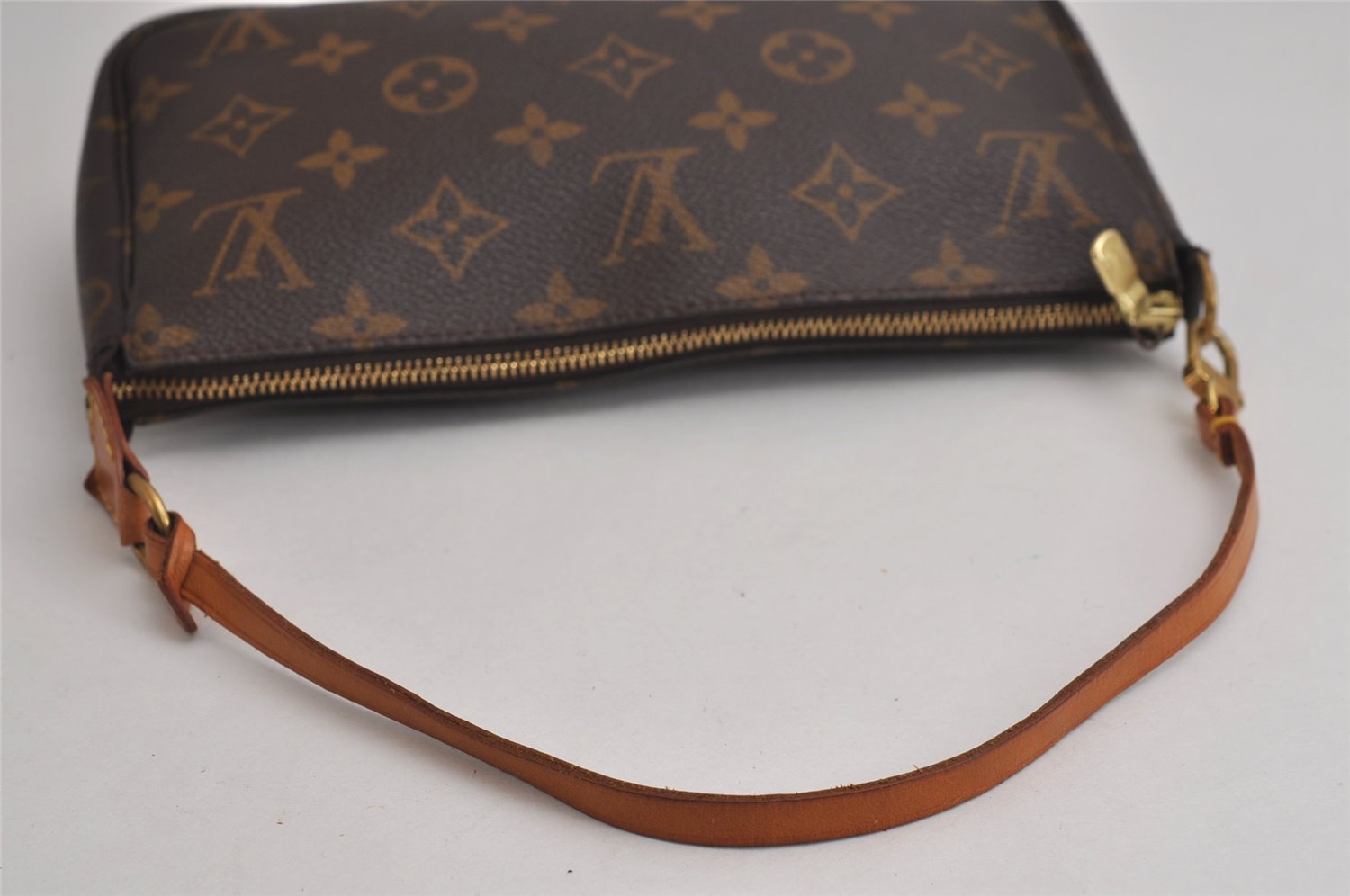 Authentic Louis Vuitton Monogram Pochette Accessoires Pouch M51980 LV 5890J