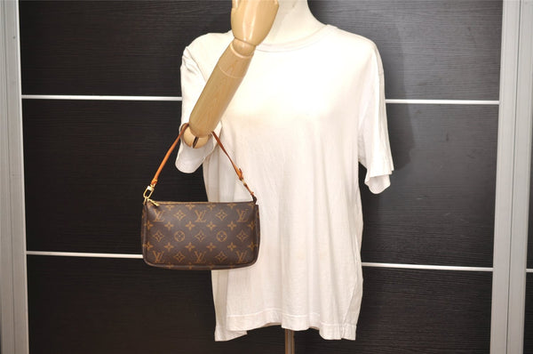 Authentic Louis Vuitton Monogram Pochette Accessoires Pouch M51980 LV 5890J