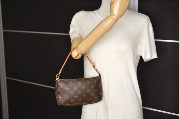 Authentic Louis Vuitton Monogram Pochette Accessoires Pouch M51980 LV 5891J