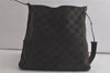 Authentic GUCCI Shoulder Hand Bag GG Suede Leather 0013181 Black Junk 5891K