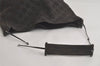 Authentic GUCCI Shoulder Hand Bag GG Suede Leather 0013181 Black Junk 5891K