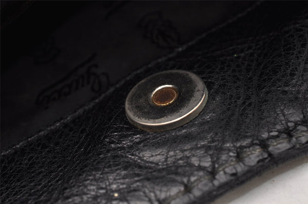 Authentic GUCCI Guccissima Charlotte Shoulder Bag GG Leather 203503 Black 5894I