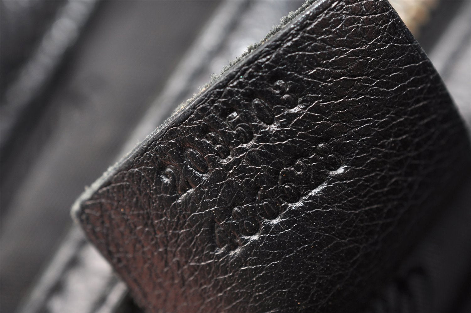 Authentic GUCCI Guccissima Charlotte Shoulder Bag GG Leather 203503 Black 5894I