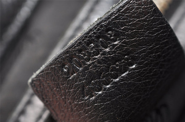 Authentic GUCCI Guccissima Charlotte Shoulder Bag GG Leather 203503 Black 5894I