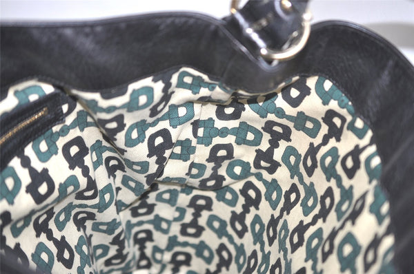 Authentic GUCCI Guccissima GG Leather Shoulder Hand Bag 181514 Black 5896I