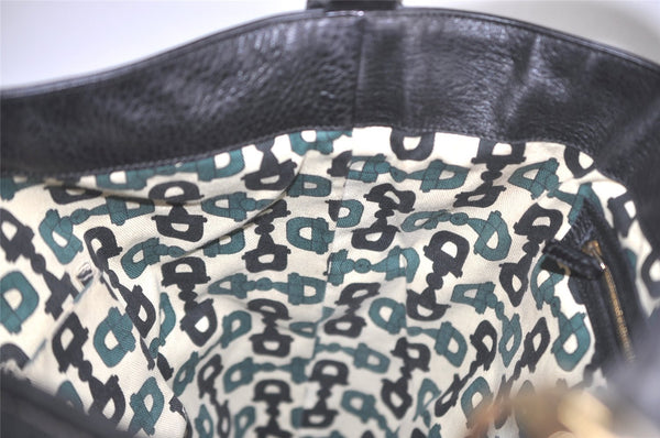 Authentic GUCCI Guccissima GG Leather Shoulder Hand Bag 181514 Black 5896I