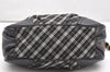 Authentic BURBERRY BLUE LABEL Check Shoulder Cross Bag Nylon Leather Black 5897K