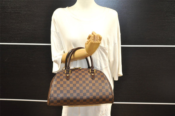 Authentic Louis Vuitton Damier Ribera MM Hand Boston Bag Purse N41434 LV 5898I
