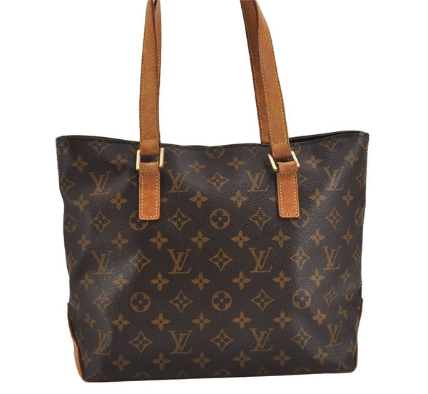 Authentic Louis Vuitton Monogram Cabas Piano Shoulder Tote Bag M51148 Junk 5898J