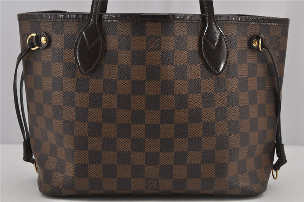 Authentic Louis Vuitton Damier Neverfull PM Shoulder Tote Bag N51109 LV 5899J