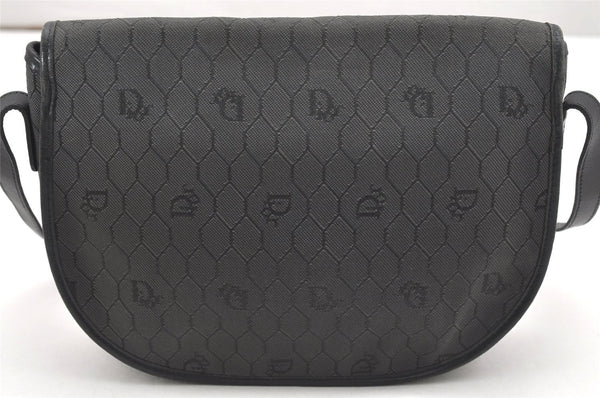 Authentic Christian Dior Honeycomb Shoulder Cross Bag Canvas Leather Gray 5899K