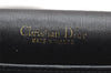 Authentic Christian Dior Honeycomb Shoulder Cross Bag Canvas Leather Gray 5899K