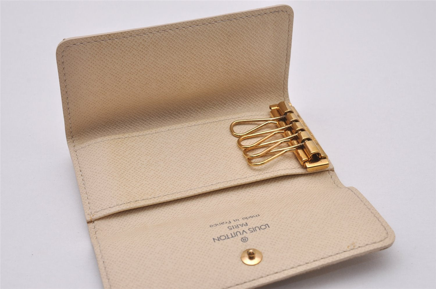 Authentic Louis Vuitton Damier Azur Multicles 4 Key Case Holder N60020 LV 5900I