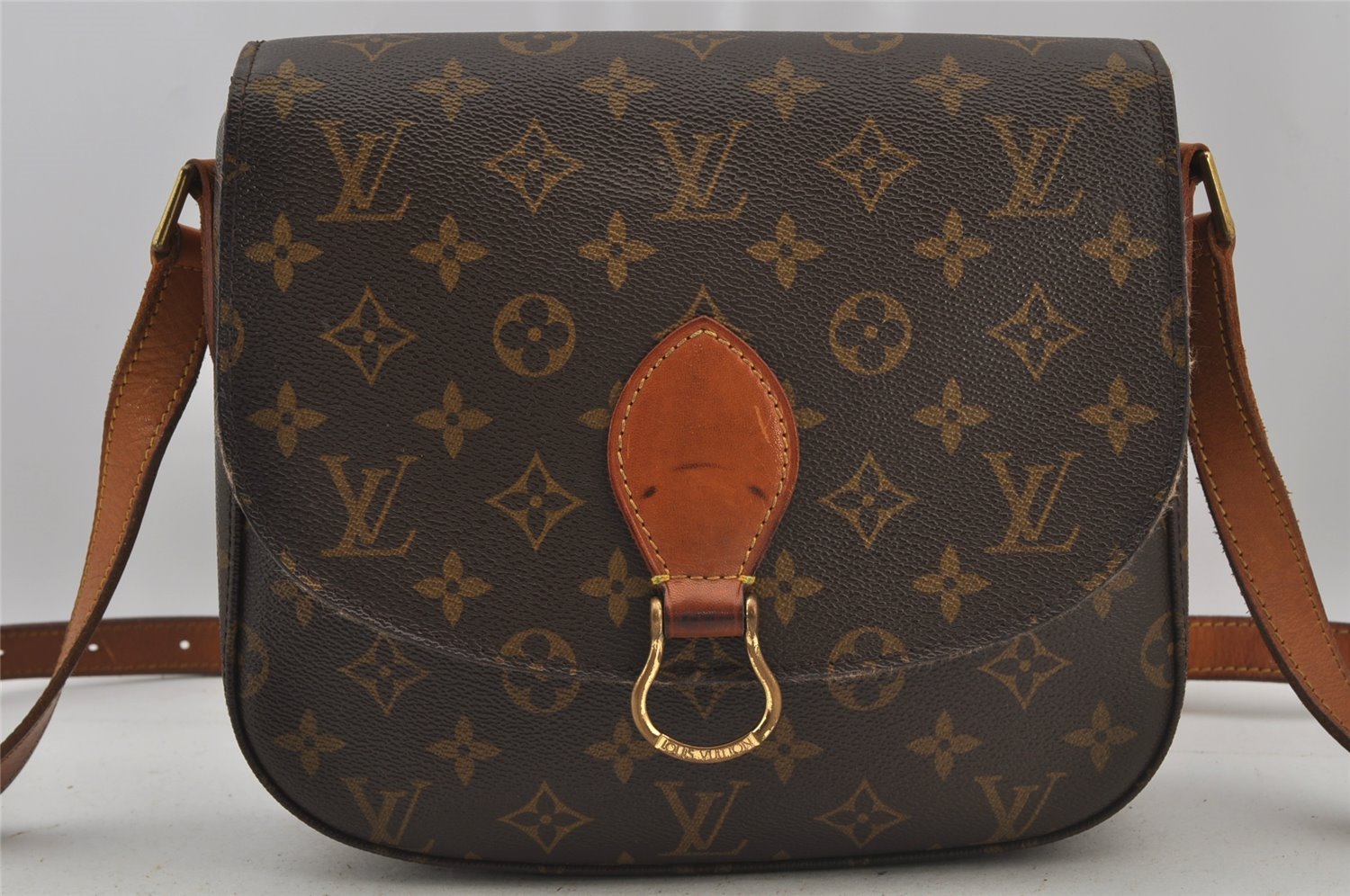 Authentic Louis Vuitton Monogram Saint Cloud GM M51242 Shoulder Cross Bag 5901J