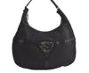 Authentic GUCCI Shoulder Hand Bag Purse Canvas Leather 114871 Black 5902K